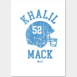 Khalil Mack Los Angeles C Helmet Font Posters and Art